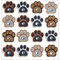 Jolee's Boutique Cabochon Dimensional Repeat Stickers - Paw Prints, 16pcs